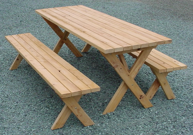 DIY Picnic Table with Benches